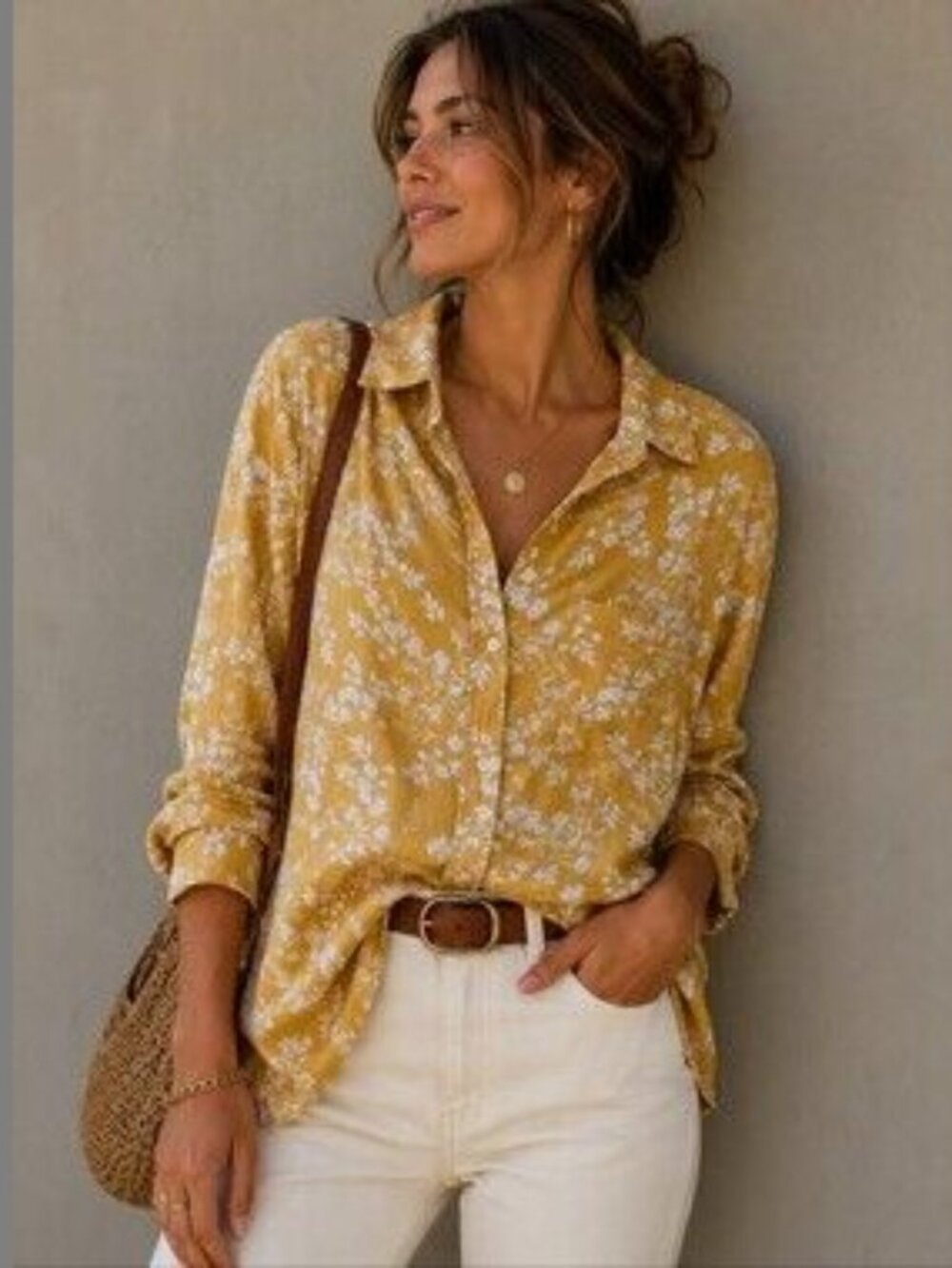 ☆ BANANA REPUBLIC Boyfriend Fit Floral Shirt